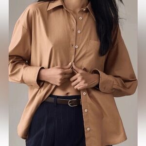 Anthropologie Maeve The Bennet Button-down Longsleeve Shirt Size Medium *Read